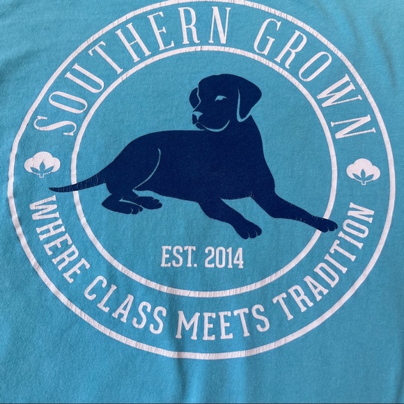 Comfort Colors Southern Grown Where Class Meets Tradition LS T-shirt w/ Dog Sz S - Picture 6 of 12
